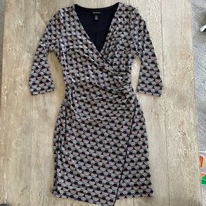 WHBM Classic Wrap dress Office Work Wear sz 10